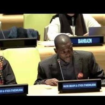 Busani Sibindi at the United Nations
